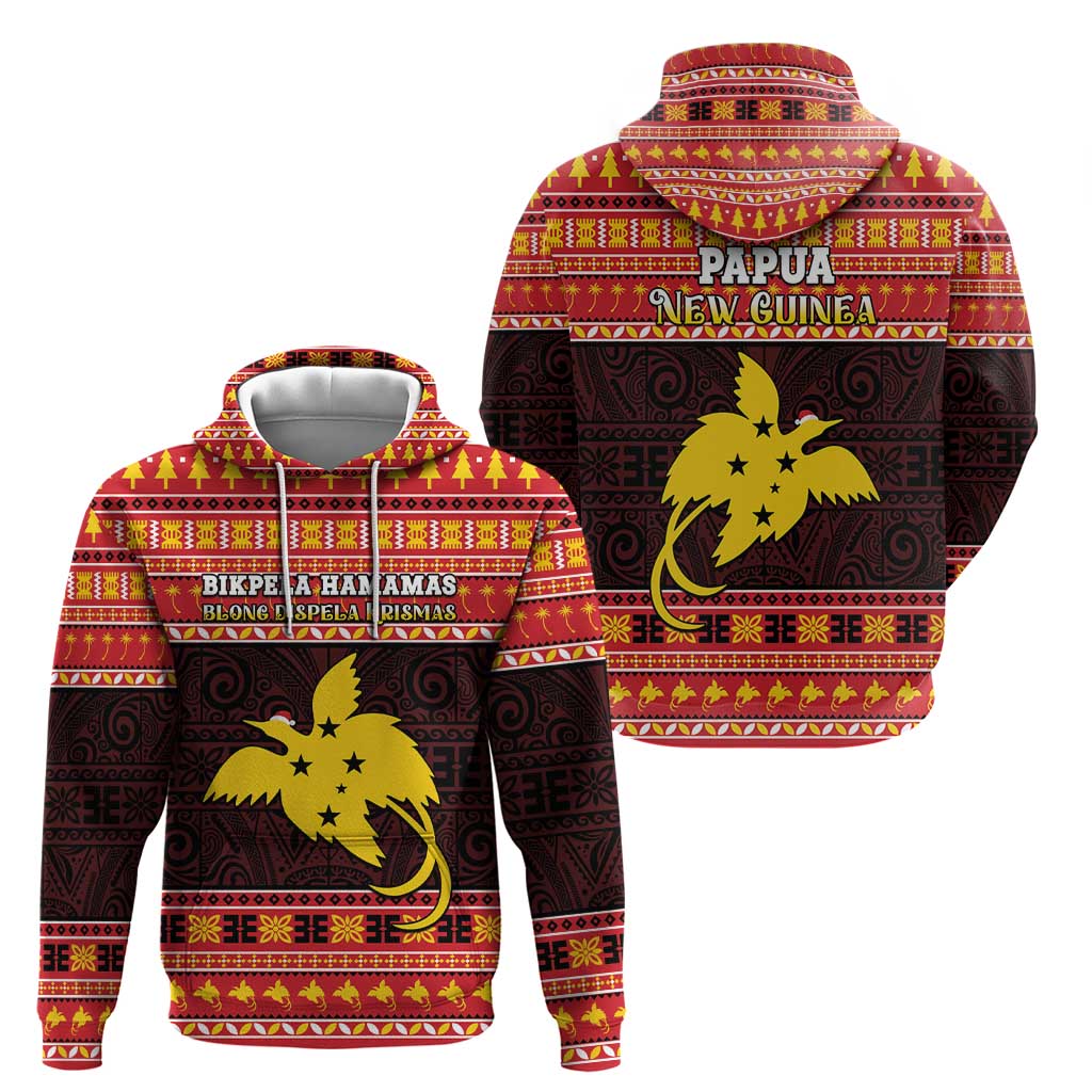 Papua New Guinea Christmas Zip Hoodie Santa Raggiana