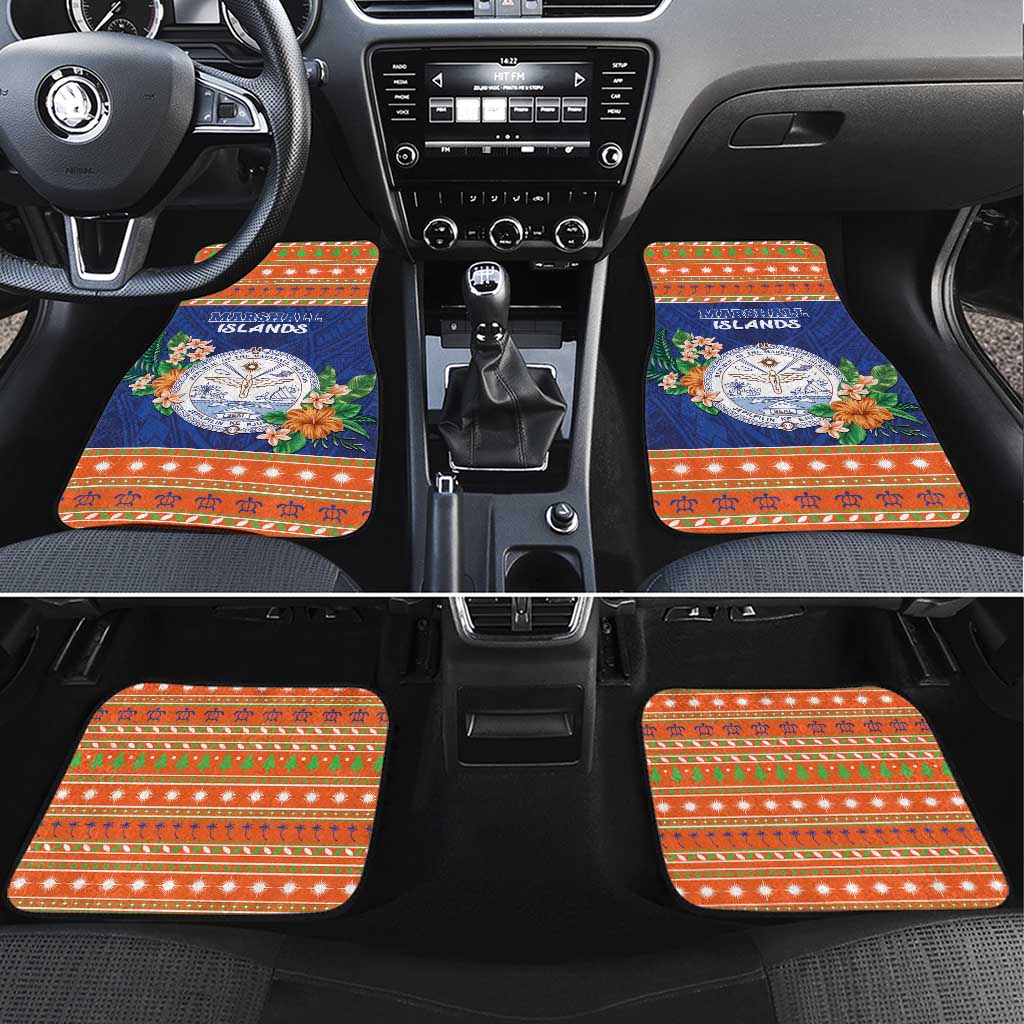 Marshall Islands Christmas Car Mats Marshallese Seal Meddi Kirijmoj