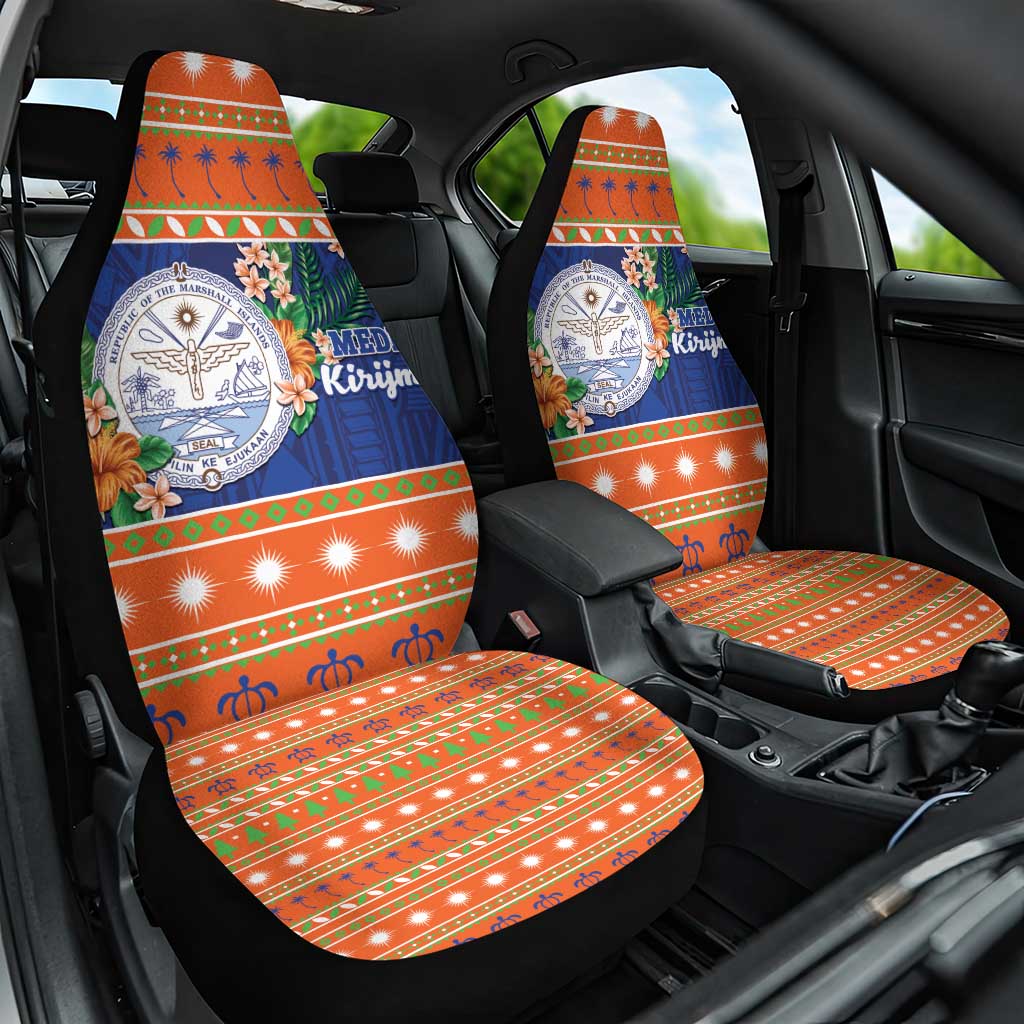 Marshall Islands Christmas Car Seat Cover Marshallese Seal Meddi Kirijmoj