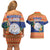 Marshall Islands Christmas Couples Matching Off Shoulder Short Dress and Hawaiian Shirt Marshallese Seal Meddi Kirijmoj