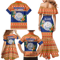 Marshall Islands Christmas Family Matching Mermaid Dress and Hawaiian Shirt Marshallese Seal Meddi Kirijmoj