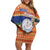 Marshall Islands Christmas Family Matching Off Shoulder Short Dress and Hawaiian Shirt Marshallese Seal Meddi Kirijmoj