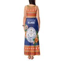 Marshall Islands Christmas Tank Maxi Dress Marshallese Seal Meddi Kirijmoj