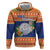 Marshall Islands Christmas Zip Hoodie Marshallese Seal Meddi Kirijmoj