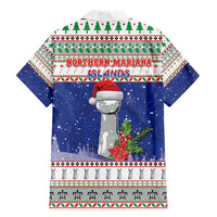 Northern Mariana Islands Christmas Family Matching Mermaid Dress and Hawaiian Shirt Poinsettia Filis Pasgua