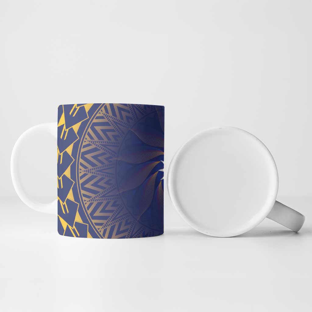 Nauru Angam Day Ceramic Mug Polynesian Tribal Pattern Unique Style - Polynesian Pride