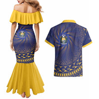 Nauru Angam Day Couples Matching Mermaid Dress and Hawaiian Shirt Polynesian Tribal Pattern Unique Style - Polynesian Pride