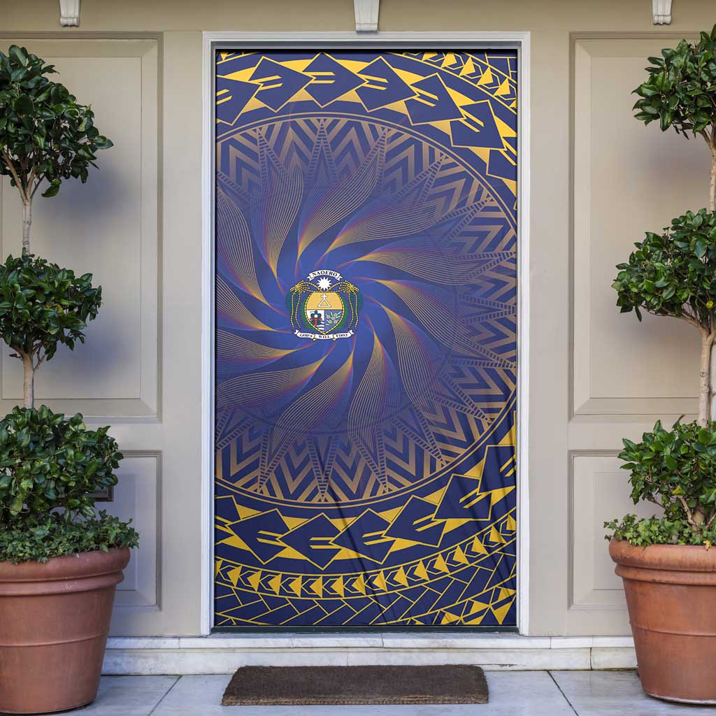 Nauru Angam Day Door Cover Polynesian Tribal Pattern Unique Style - Polynesian Pride