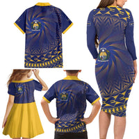 Nauru Angam Day Family Matching Long Sleeve Bodycon Dress and Hawaiian Shirt Polynesian Tribal Pattern Unique Style - Polynesian Pride