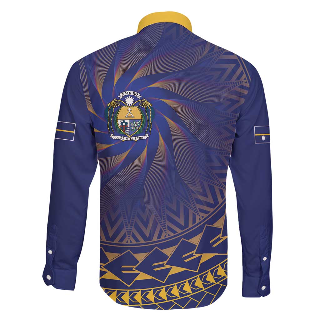 Nauru Angam Day Family Matching Long Sleeve Bodycon Dress and Hawaiian Shirt Polynesian Tribal Pattern Unique Style - Polynesian Pride