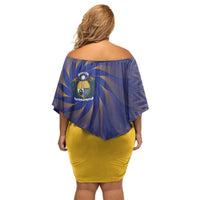 Nauru Angam Day Family Matching Off Shoulder Short Dress and Hawaiian Shirt Polynesian Tribal Pattern Unique Style - Polynesian Pride