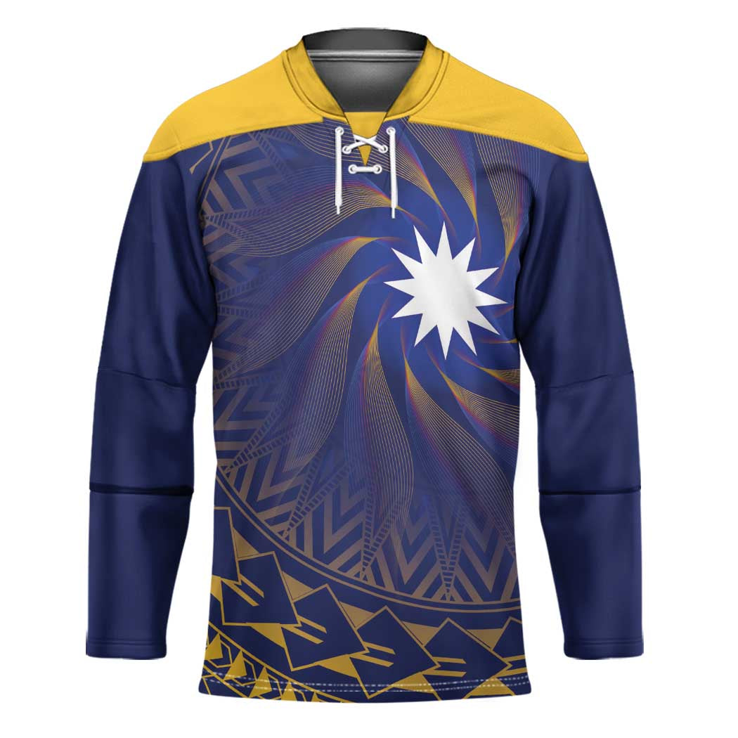 Nauru Angam Day Hockey Jersey Polynesian Tribal Pattern Unique Style - Polynesian Pride