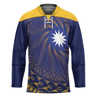 Nauru Angam Day Hockey Jersey Polynesian Tribal Pattern Unique Style - Polynesian Pride