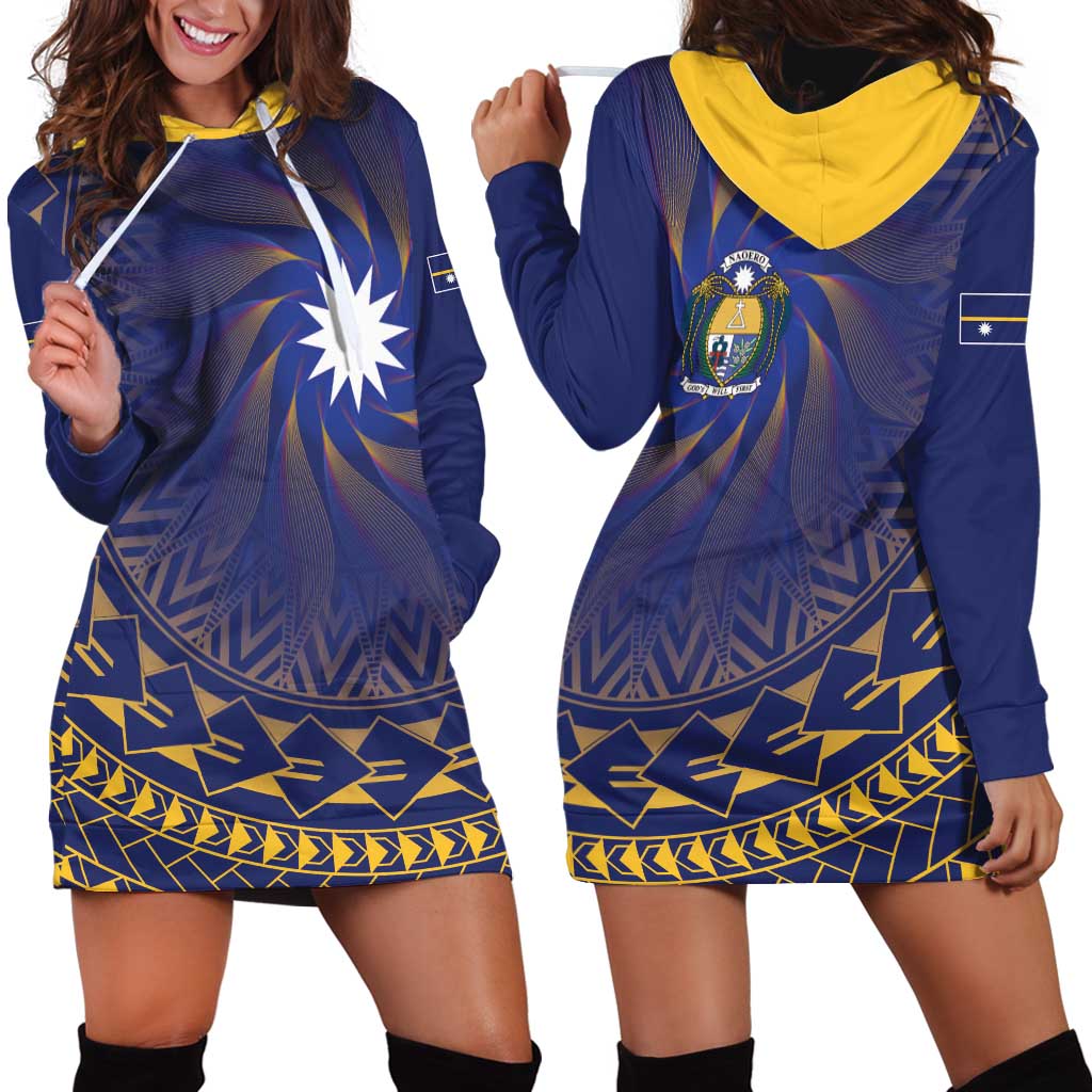 Nauru Angam Day Hoodie Dress Polynesian Tribal Pattern Unique Style - Polynesian Pride