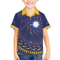 Nauru Angam Day Kid Hawaiian Shirt Polynesian Tribal Pattern Unique Style - Polynesian Pride