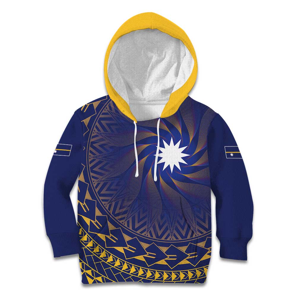 Nauru Angam Day Kid Hoodie Polynesian Tribal Pattern Unique Style - Polynesian Pride