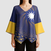 Nauru Angam Day Kimono Sleeve Blouse Polynesian Tribal Pattern Unique Style - Polynesian Pride