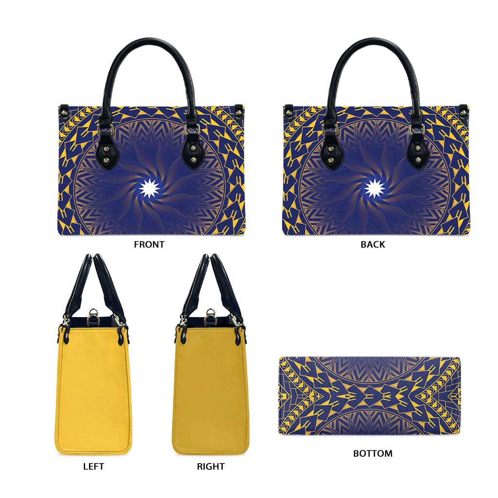 Nauru Angam Day Leather Bag Polynesian Tribal Pattern Unique Style - Polynesian Pride