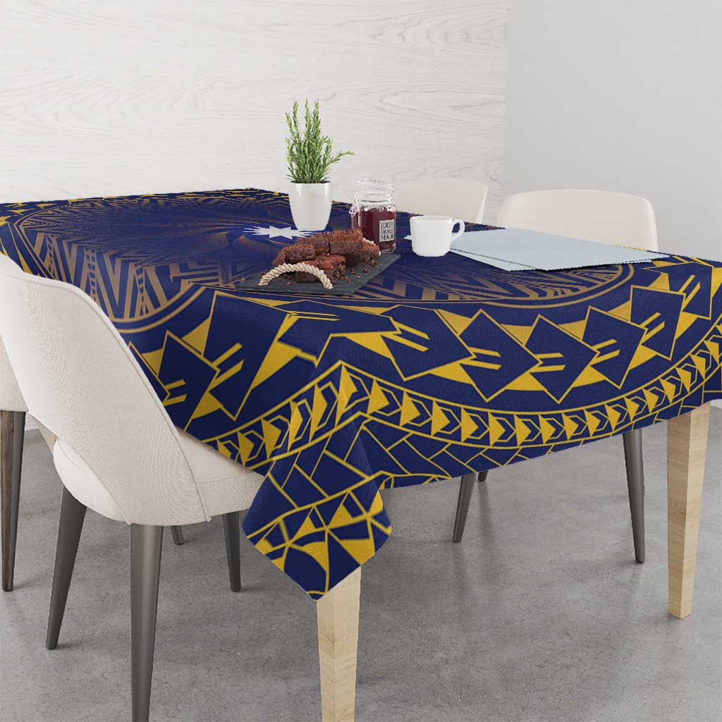 Nauru Angam Day Tablecloth Polynesian Tribal Pattern Unique Style - Polynesian Pride