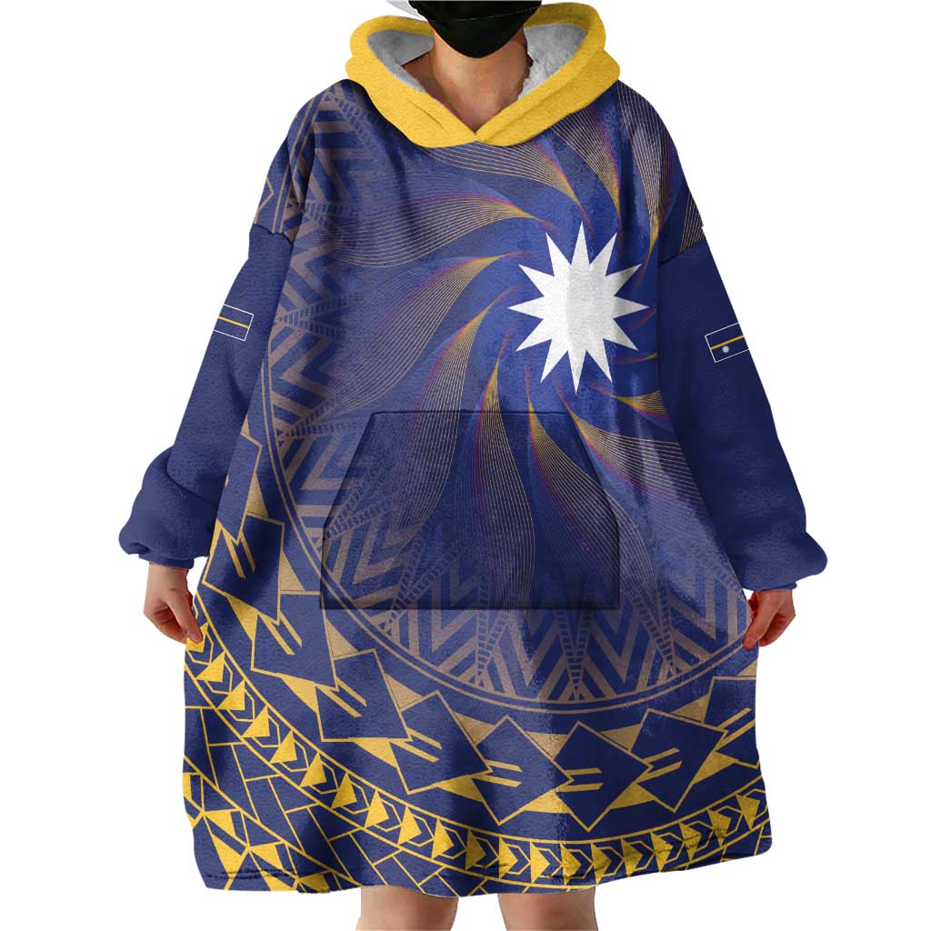 Nauru Angam Day Wearable Blanket Hoodie Polynesian Tribal Pattern Unique Style - Polynesian Pride