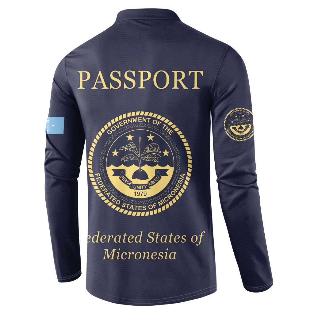Personalised Federated States Of Micronesia Button Sweatshirt FSM Passport - Polynesian Pride