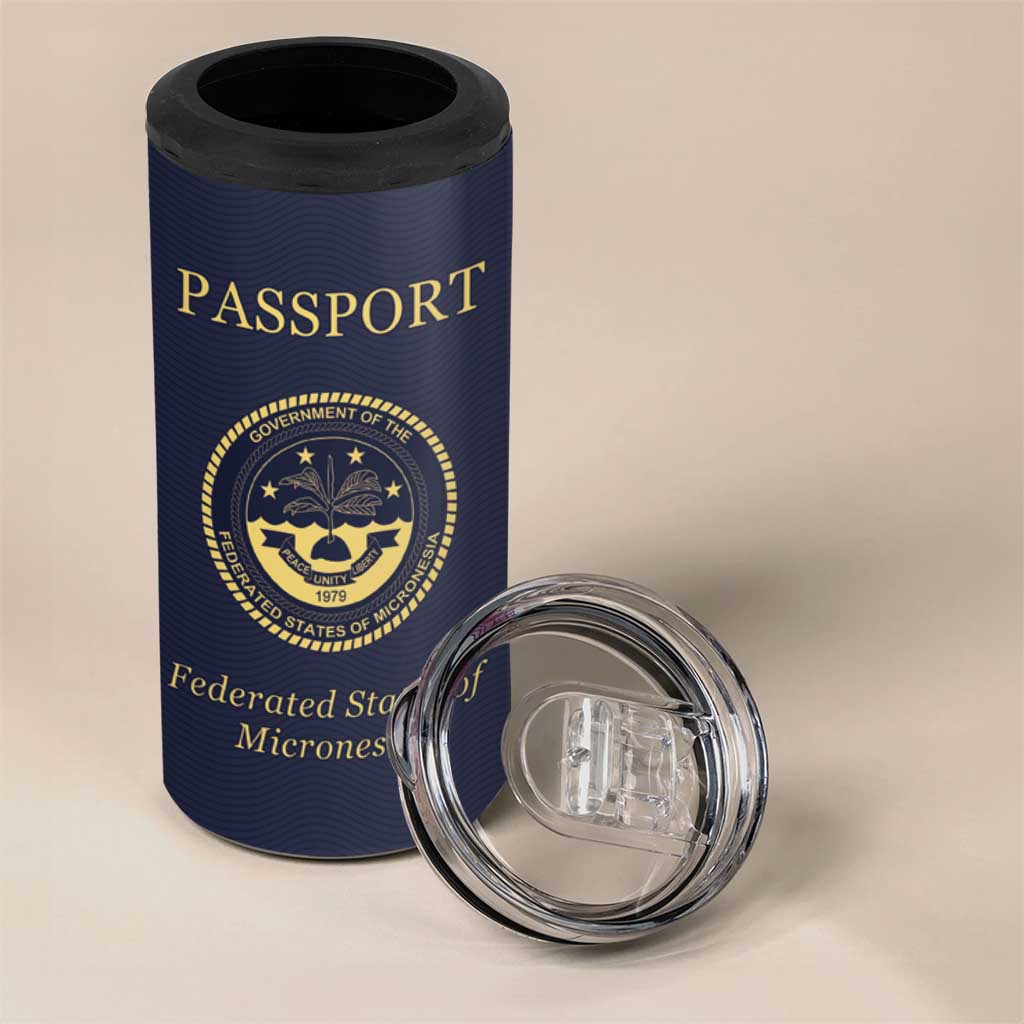 Personalised Federated States Of Micronesia 4 in 1 Can Cooler Tumbler FSM Passport - Polynesian Pride