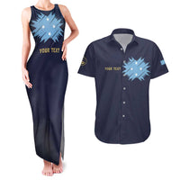 Personalised Federated States Of Micronesia Couples Matching Tank Maxi Dress and Hawaiian Shirt FSM Passport - Polynesian Pride