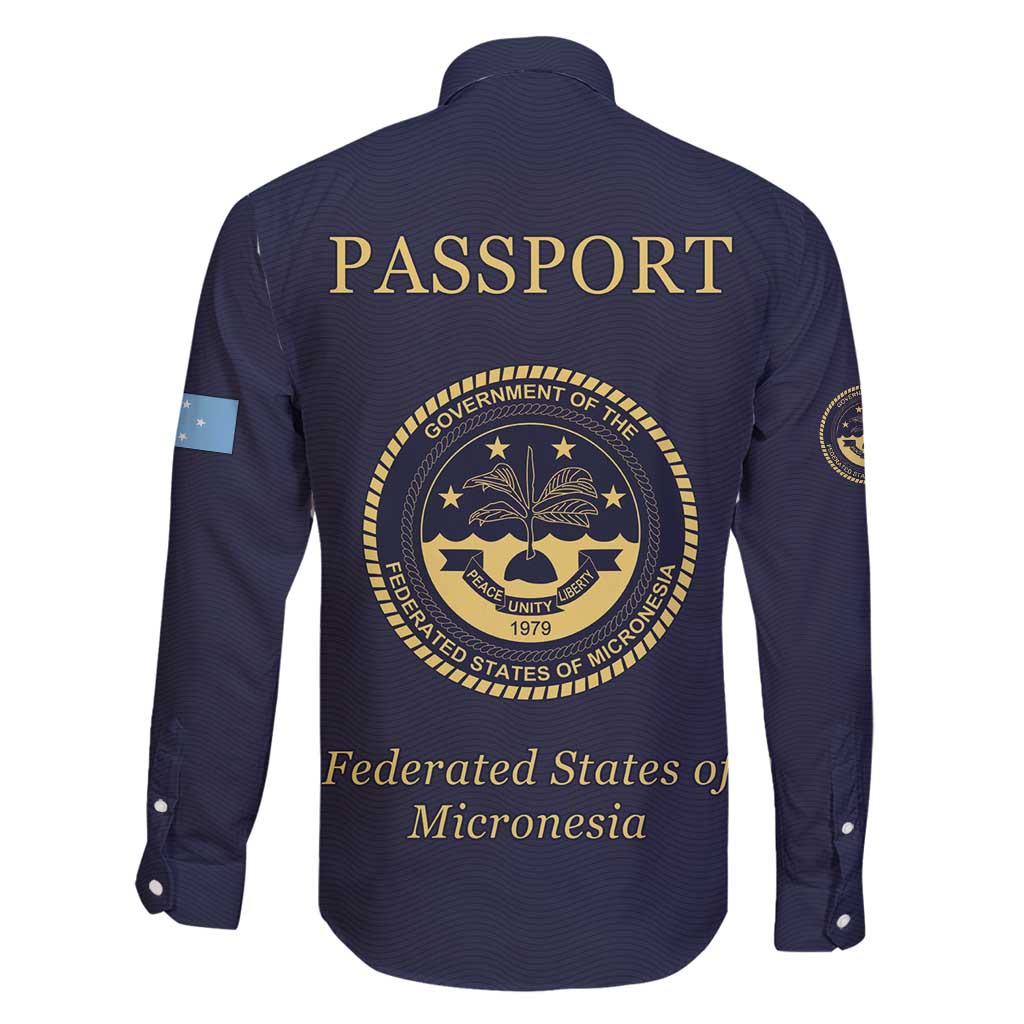 Personalised Federated States Of Micronesia Family Matching Long Sleeve Bodycon Dress and Hawaiian Shirt FSM Passport - Polynesian Pride