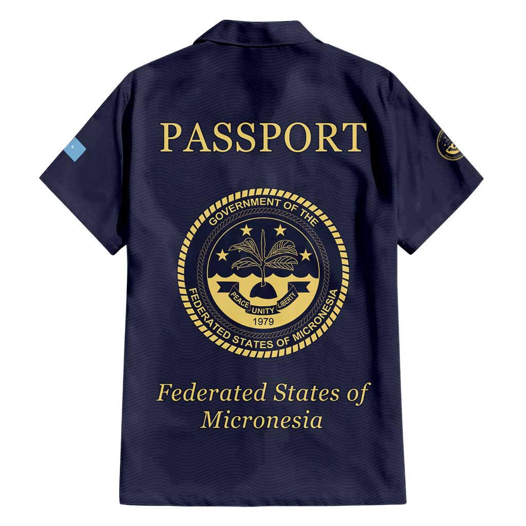 Personalised Federated States Of Micronesia Family Matching Short Sleeve Bodycon Dress and Hawaiian Shirt FSM Passport - Polynesian Pride