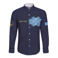 Personalised Federated States Of Micronesia Long Sleeve Button Shirt FSM Passport - Polynesian Pride