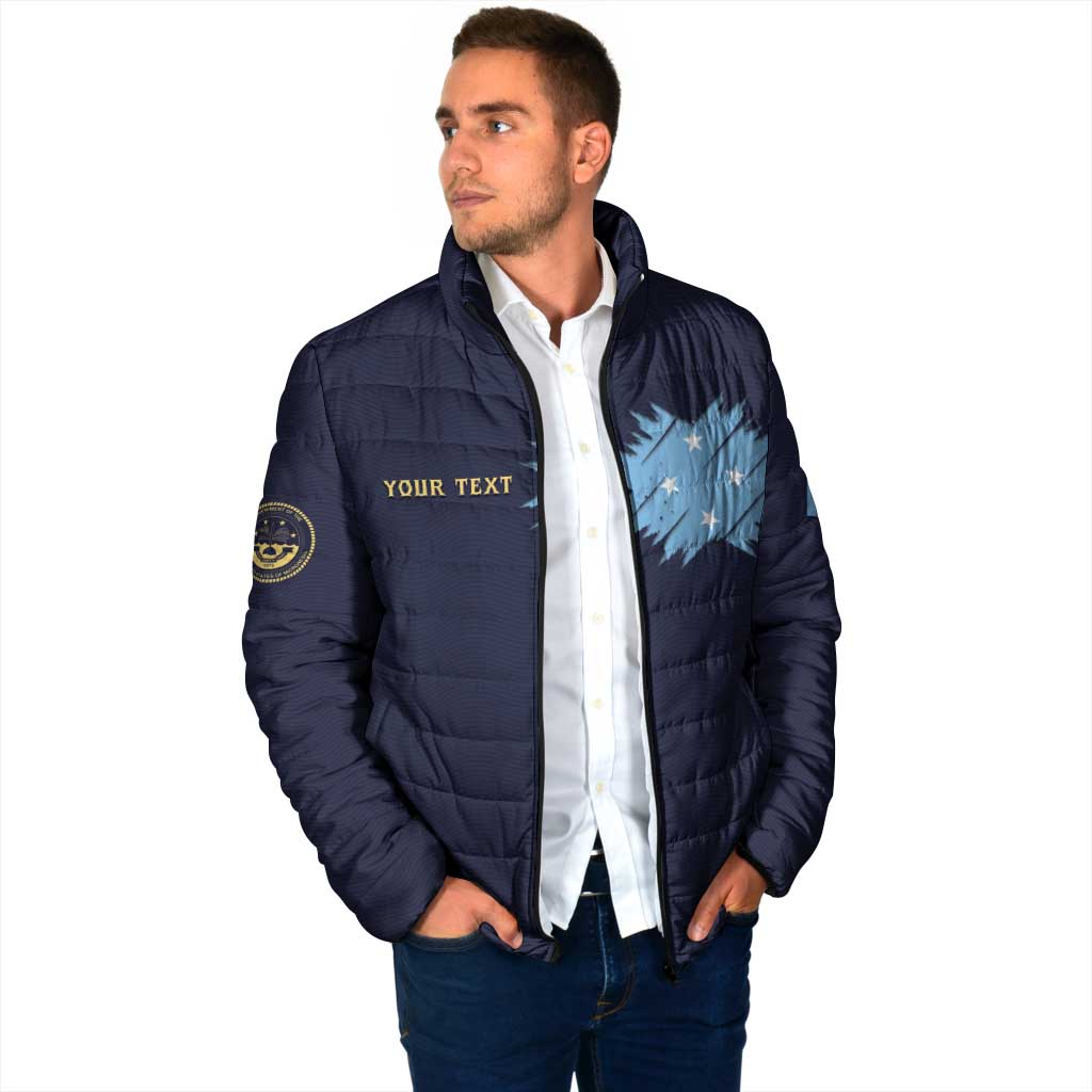 Personalised Federated States Of Micronesia Padded Jacket FSM Passport - Polynesian Pride