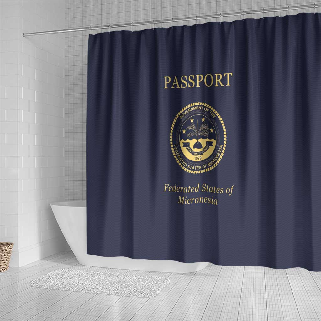 Federated States Of Micronesia Shower Curtain FSM Passport - Polynesian Pride