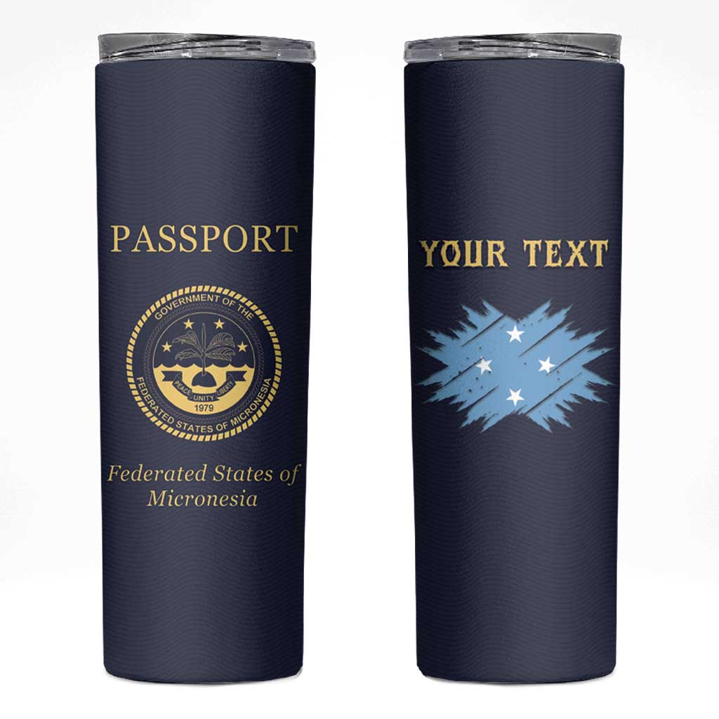 Personalised Federated States Of Micronesia Skinny Tumbler FSM Passport - Polynesian Pride