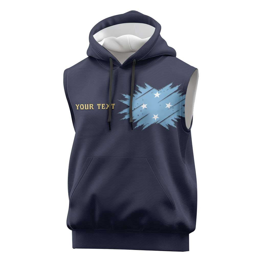 Personalised Federated States Of Micronesia Sleeveless Hoodie FSM Passport - Polynesian Pride