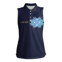 Personalised Federated States Of Micronesia Women Sleeveless Polo Shirt FSM Passport - Polynesian Pride