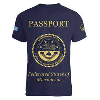 Personalised Federated States Of Micronesia Women V-Neck T-Shirt FSM Passport - Polynesian Pride