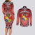 Personalised Tonga Constitution Day Couples Matching Long Sleeve Bodycon Dress and Long Sleeve Button Shirt 150 Years Jubilee - Polynesian Pride