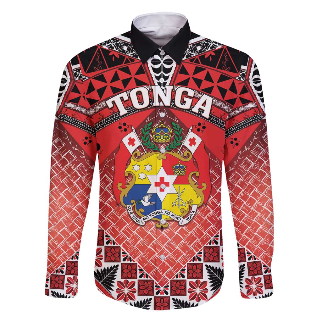 Personalised Tonga Constitution Day Family Matching Long Sleeve Bodycon Dress and Hawaiian Shirt 150 Years Jubilee - Polynesian Pride