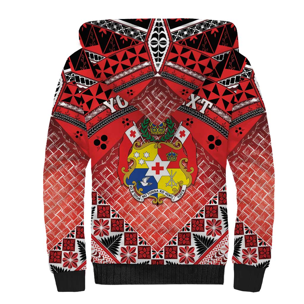 Personalised Tonga Constitution Day Sherpa Hoodie 150 Years Jubilee - Polynesian Pride