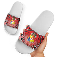 Tonga Constitution Day Slide Sandals 150 Years Jubilee - Polynesian Pride
