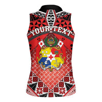 Personalised Tonga Constitution Day Women Sleeveless Polo Shirt 150 Years Jubilee - Polynesian Pride