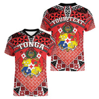 Personalised Tonga Constitution Day Women V-Neck T-Shirt 150 Years Jubilee - Polynesian Pride