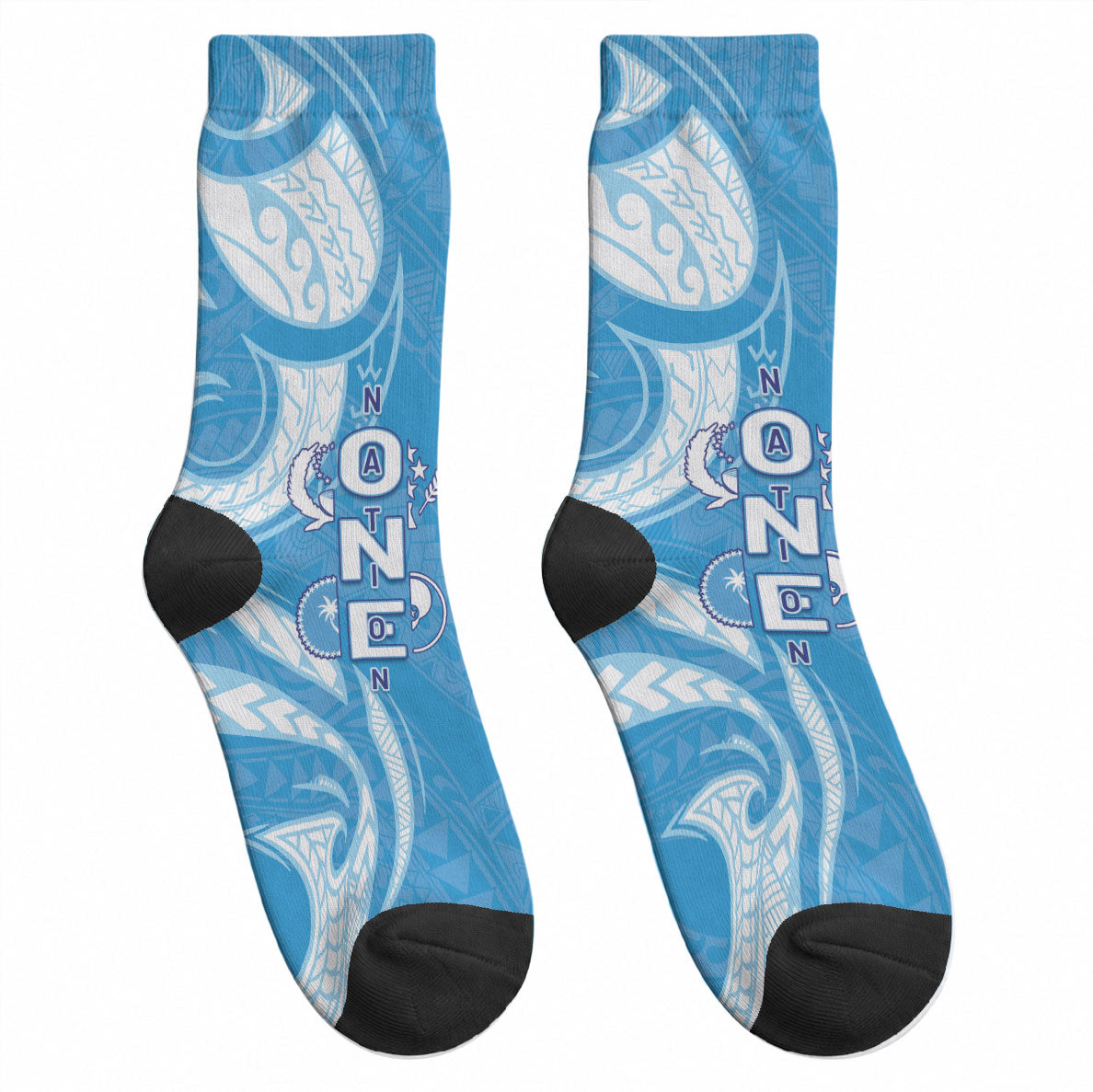 FSM Micronesia Crew Socks 40th Independence Anniversary LT05 - Polynesian Pride