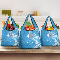 FSM Micronesia Grocery Bag 40th Independence Anniversary LT05 3-pack One Size Blue - Polynesian Pride