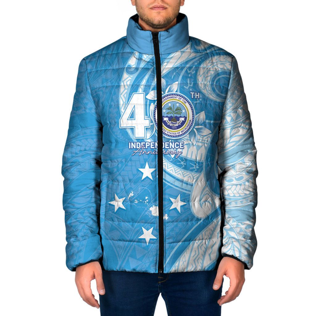 FSM Micronesia Padded Jacket 40th Independence Anniversary LT05 Men Blue - Polynesian Pride