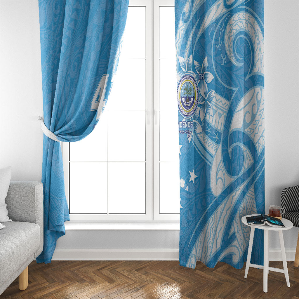 FSM Micronesia Window Curtain 40th Independence Anniversary LT05 - Polynesian Pride