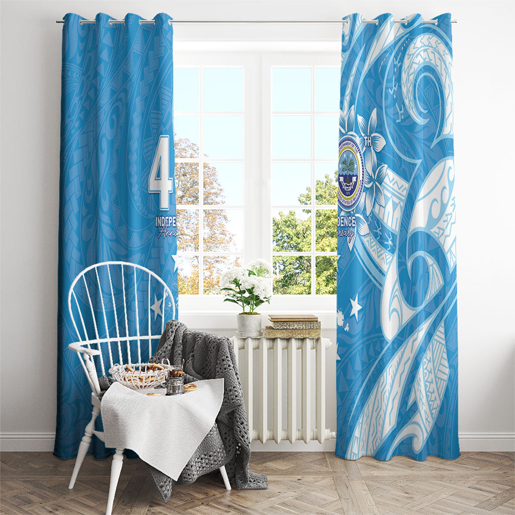 FSM Micronesia Window Curtain 40th Independence Anniversary LT05 - Polynesian Pride
