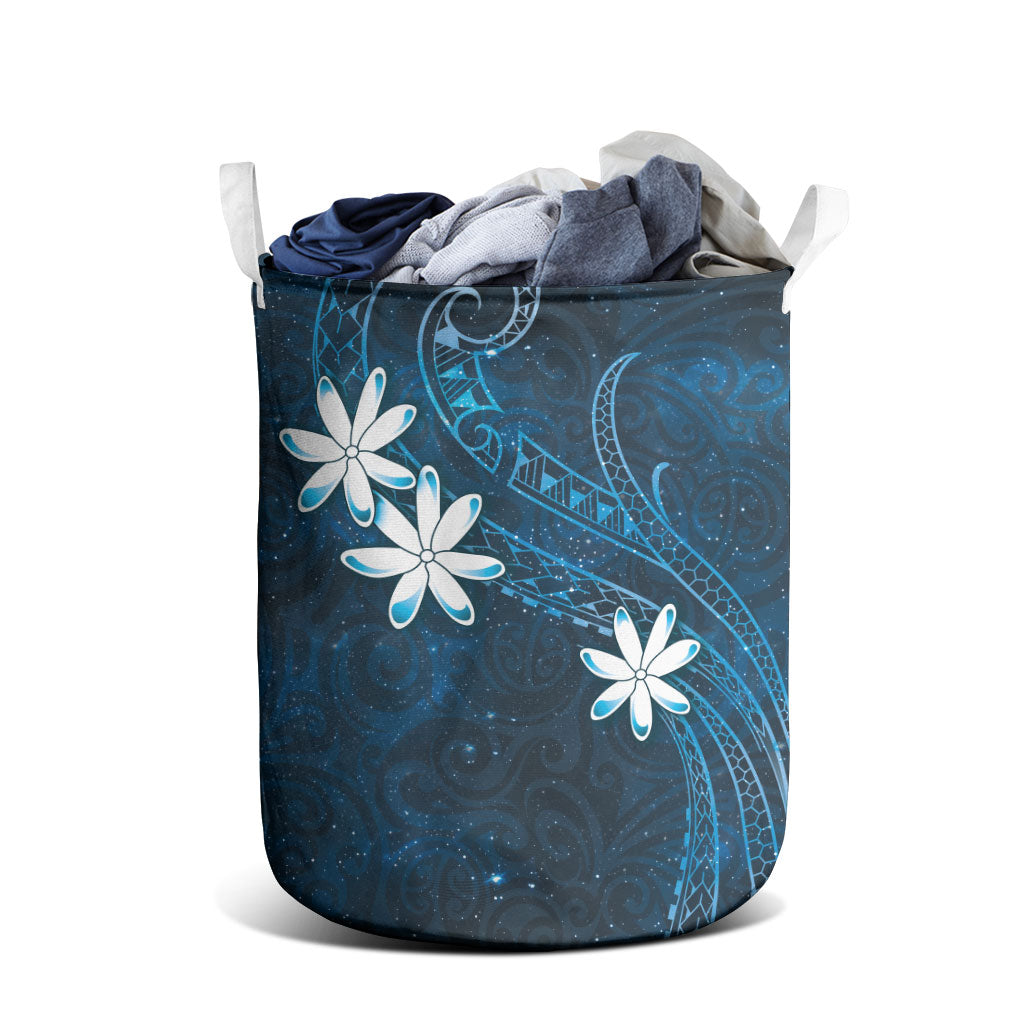 Tahiti Matarii Laundry Basket Tahitian Spring Blue Galaxy LT05 - Polynesian Pride
