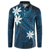 Tahiti Matarii Button Sweatshirt Tahitian Spring Blue Galaxy LT05 Blue - Polynesian Pride