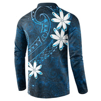 Tahiti Matarii Button Sweatshirt Tahitian Spring Blue Galaxy LT05 - Polynesian Pride